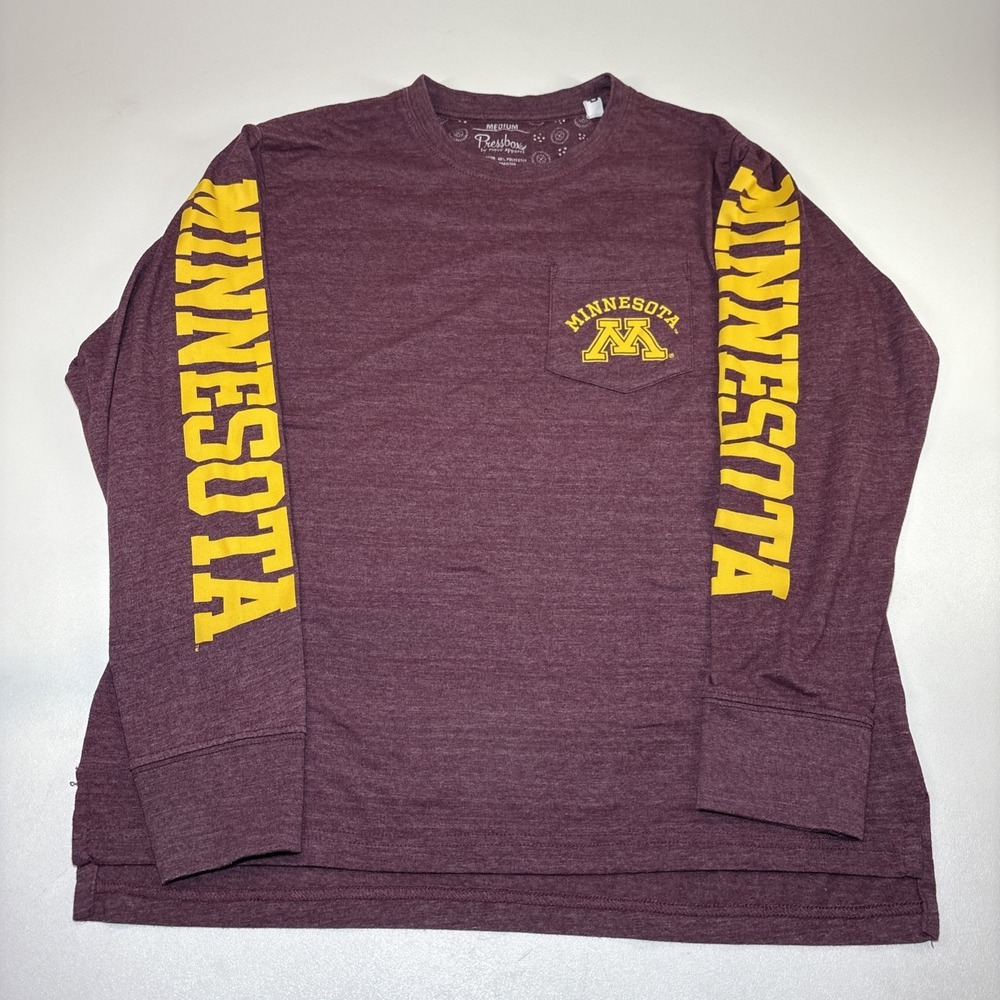 Minnesota Golden Gophers Pressbox Women's Two-Hit Canyon Long Sleeve Shirt - M